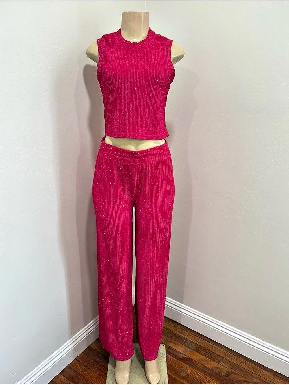 Pink Rhinestone 3-Piece Set Size Large Like New